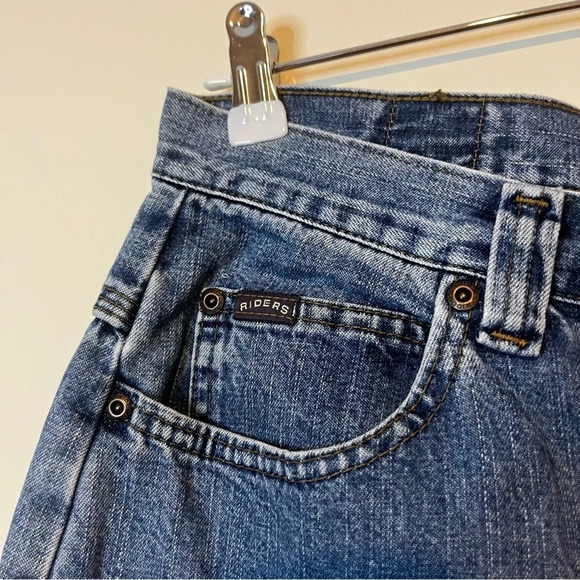 VTG RIDERS Mom Style Y2K High Waisted 100% Cotton Light Wash Jeans - Picture 3 of 9